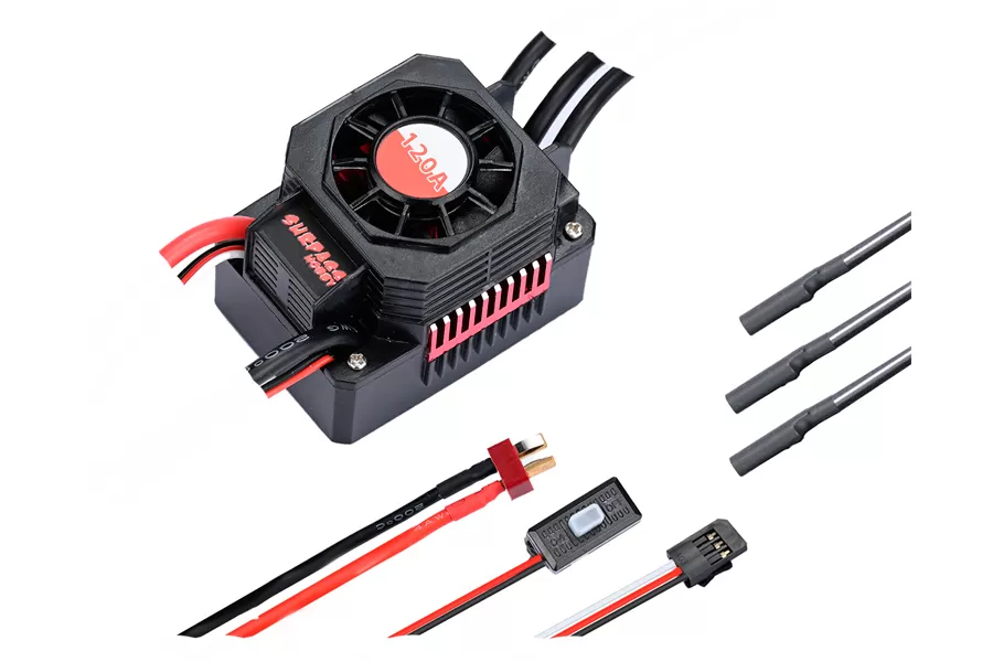 120A 1/8 규모 전기 RC 자동차 #85278 용 브러시리스 ESC 전자 속도 컨트롤러