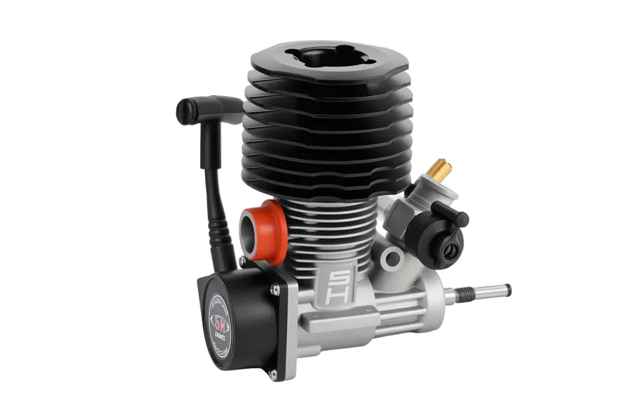 . 28(4.5cc) SG 샤프트/풀 스타터/글로우 플러그/1/8 니트로 RC 자동차 용 슬라이드 카브가있는 후방 배기 엔진 # P0016