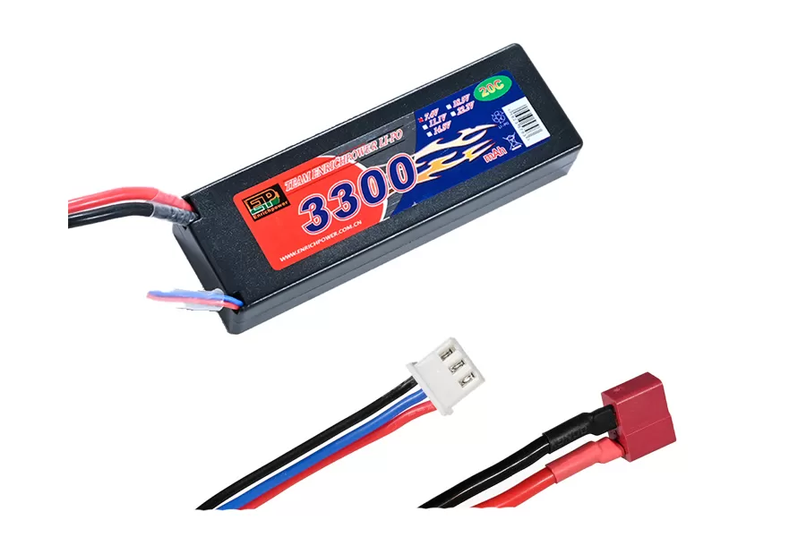 7.4V 3300mAH 2S Lipo 배터리 VRX 1/10 스케일 브러시리스 RC 모델 자동차 VRX #85274