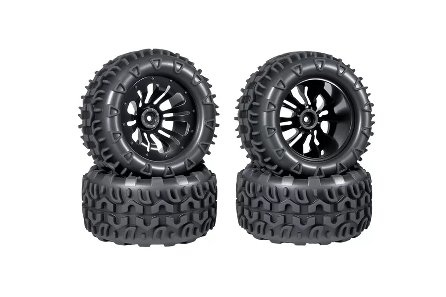 RC 타이어 12mm Hex 허브 고무 1/10 규모 RC 자동차 #10138