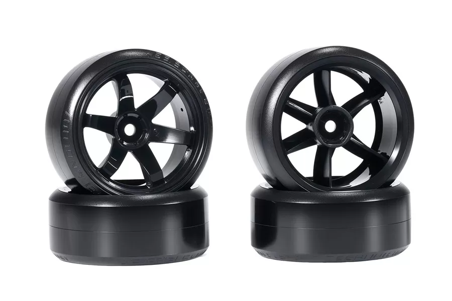 RC 타이어 12mm Hex 허브 고무 1/10 규모 RC 도로 표류 자동차 #10489