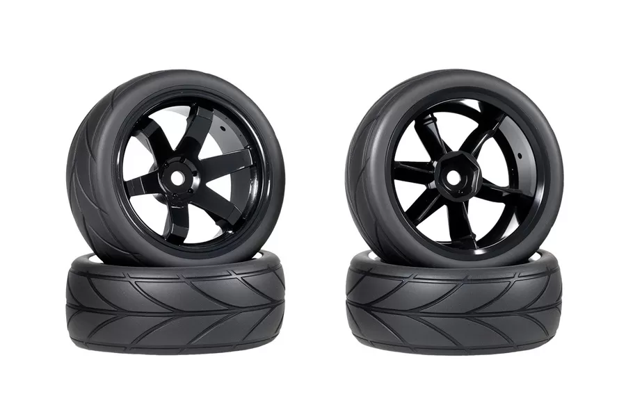 RC 타이어 12mm Hex 허브 고무 1/10 규모 RC 도로 여행 #11084