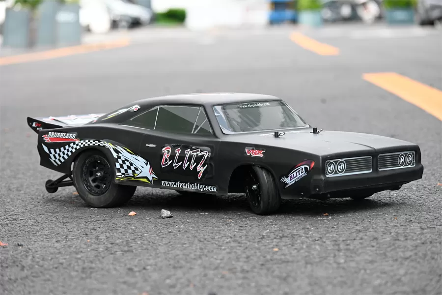 10 스케일 2WD 온로드 전기 RC 드래그 카 2.4G 브러시 드 고속 RTR # RH2015