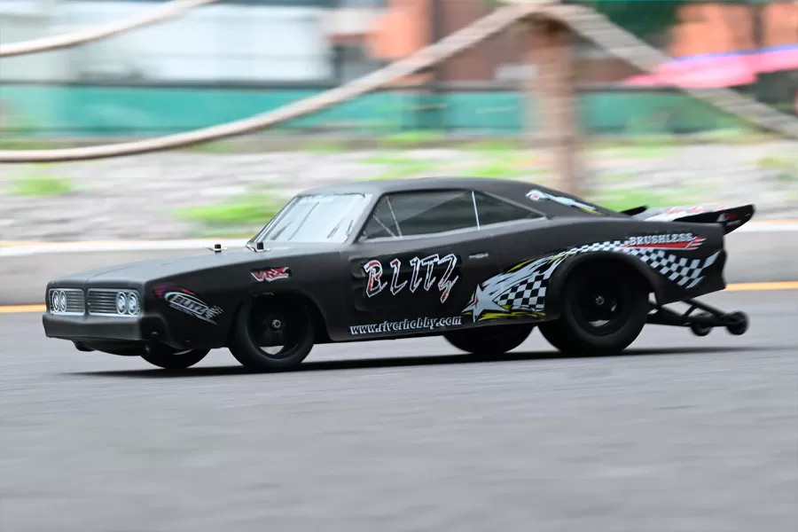 10 스케일 2WD 온로드 전기 RC 드래그 카 2.4G 브러시리스 고속 RTR # RH2016